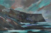 STORM CLOUDS, THE ANTRIM COAST by John O'Connell at Ross's Online Art Auctions