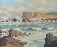ROUGH SEAS, GLENCOLUMBKILLE, DONEGAL by Maurice Canning  Wilks ARHA RUA at Ross's Online Art Auctions