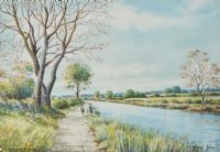 THE LAGAN NEAR LISBURN by George Farrell at Ross's Online Art Auctions