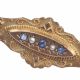 9CT GOLD SAPPHIRE AND SEED PEARL BROOCH at Ross's Online Art Auctions