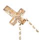 9CT GOLD AND DIAMOND CROSS AND CHAIN at Ross's Online Art Auctions
