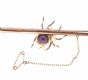 9CT GOLD AMETHYST AND EMERALD SPIDER BAR BROOCH at Ross's Online Art Auctions