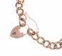 9CT ROSE GOLD LINK BRACELET WITH PADLOCK CLASP at Ross's Online Art Auctions