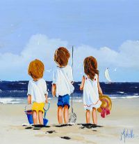 GAZING OUT TO SEA by Michelle Carlin at Ross's Online Art Auctions