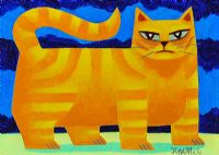 THE CAT THAT GOT THE CREAM by Graham Knuttel at Ross's Online Art Auctions