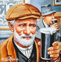 A PINT OF STOUT by Roy Wallace at Ross's Online Art Auctions