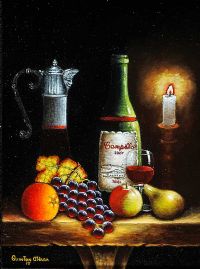 WINE & FRUIT by Quinton O'Hara at Ross's Online Art Auctions