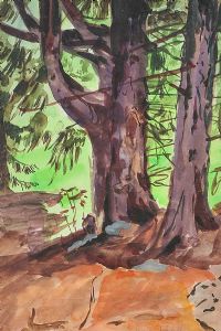 FOREST SCENE by George Campbell RHA RUA at Ross's Online Art Auctions