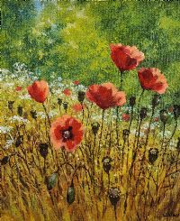 THE POPPY FIELD by Gerald Walby at Ross's Online Art Auctions