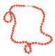 PAIR OF RED GLASS BEADED NECKLACES at Ross's Online Art Auctions