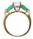 18CT DIAMOND AND EMERALD RING at Ross's Online Art Auctions
