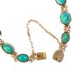 14CT ROSE GOLD AND TURQUOISE FANCY LINK BRACELET at Ross's Online Art Auctions