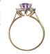 9CT GOLD AMETHYST AND DIAMOND CLUSTER RING at Ross's Online Art Auctions