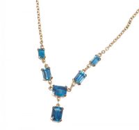 9CT GOLD AND BLUE TOPAZ NECKLACE at Ross's Online Art Auctions
