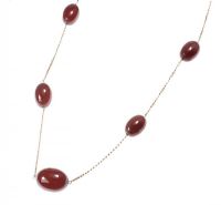 9CT GOLD AND RESIN BEADED NECKLACE at Ross's Online Art Auctions