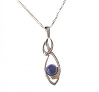 CHARLES RENNIE MACKINTOSH STERLING SILVER AND LAPIS LAZULI PENDANT AND CHAIN at Ross's Online Art Auctions