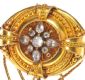 GOLD PLATE AND CRYSTAL MOURNING BROOCH at Ross's Online Art Auctions