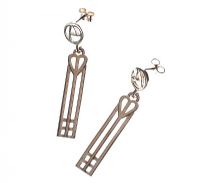 CHARLES RENNIE MACKINTOSH STERLING SILVER DROP EARRINGS at Ross's Online Art Auctions
