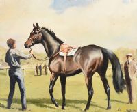 STUDY OF A RACE HORSE by English School at Ross's Online Art Auctions