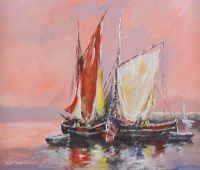 CLUSTERED BOATS by Niall Campion at Ross's Online Art Auctions
