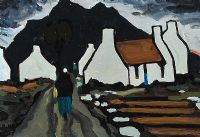 FIGURE ON A PATH by Markey Robinson at Ross's Online Art Auctions