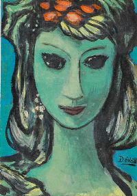 PORTRAIT OF A GIRL by Daniel O'Neill at Ross's Online Art Auctions