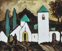 HILLSIDE CHURCH by Markey Robinson at Ross's Online Art Auctions