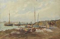 MENDING NETS, GROOMSPORT by William Docherty Weir at Ross's Online Art Auctions