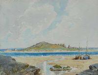 LOOKING ACROSS FROM BALDOYLE by Lancelot Bayly at Ross's Online Art Auctions
