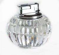 WATERFORD CRYSTAL AND METAL TABLE LIGHTER at Ross's Online Art Auctions