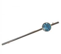 15CT GOLD AND AQUAMARINE BAR BROOCH at Ross's Online Art Auctions
