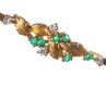 9CT GOLD EMERALD AND DIAMOND BAR BROOCH at Ross's Online Art Auctions