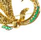 18CT GOLD AND EMERALD BROOCH at Ross's Online Art Auctions