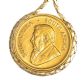 KRUGERRAND AND 9CT GOLD CHAIN at Ross's Online Art Auctions