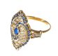 14CT GOLD SAPPHIRE AND DIAMOND RING at Ross's Online Art Auctions