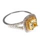 18CT WHITE GOLD AND YELLOW DIAMOND RING at Ross's Online Art Auctions