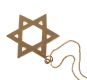 9CT GOLD STAR OF DAVID PENDANT AND CHAIN at Ross's Online Art Auctions