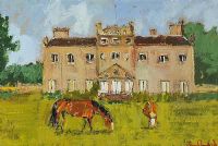 HORSE GRAZING, WESTPORT HOUSE by Marie Carroll at Ross's Online Art Auctions