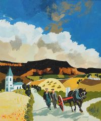 ON THE ROAD HOME by Desmond Kinney at Ross's Online Art Auctions