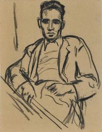 STUDY OF THE ARTIST'S BROTHER by Basil Blackshaw HRHA HRUA at Ross's Online Art Auctions