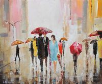 WET DAY, BELFAST by Holly Hanson at Ross's Online Art Auctions