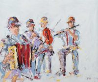 SESSION AT THE GARRICK II by J.P. Neeson at Ross's Online Art Auctions