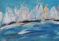 SAILING, DUBLIN BAY by Marie Carroll at Ross's Online Art Auctions