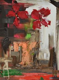 RED FLOWERS by Colin Flack at Ross's Online Art Auctions