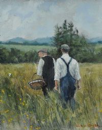 A FIELD IN SPRING by Rowland Davidson at Ross's Online Art Auctions