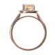 18CT ROSE GOLD COGNAC AND WHITE DIAMOND HALO RING at Ross's Online Art Auctions