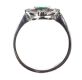 18CT WHITE GOLD EMERALD AND DIAMOND CLUSTER RING at Ross's Online Art Auctions