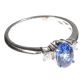 18CT WHITE GOLD TANZANITE AND DIAMOND RING at Ross's Online Art Auctions