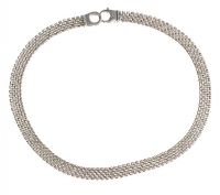 SILVER PLATED FANCY LINK COLLAR at Ross's Online Art Auctions
