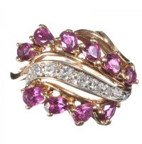 14CT GOLD RUBY AND DIAMOND RING at Ross's Online Art Auctions